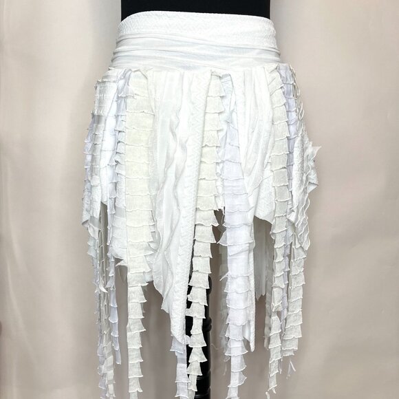 White Mummy Skirt Size Small Medium Beach Bride Top Mermaid Halloween Costume S - Picture 3 of 13